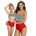 thumbnail image 1 of LYMAYTER Mother and Daughter Swimsuits Family Matching Swimwear Two Pieces Bikini Bathing Suit Summer Beachwear, 1 of 10