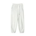 thumbnail image 1 of LYMAYTER Neutral Sweat Pants Kids Toddler Solid Color Joggers Pants Spring Fall Trousers Boys Girls with Pocket and Drawstring for 4-12Y, 1 of 9