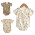 thumbnail image 1 of LYMAYTER ‌‌Newborn Baby Girls Cotton Kimono Short Sleeves Side-Snap Bodysuit Layette Bundle‌ 3M-24M, 1 of 8