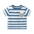 thumbnail image 1 of LYMAYTER Newborn Cotton T-Shirt Boys Girls Short Sleeved Crewneck Tees Infant Cartoon Pullover Shirt for 3-24M, 1 of 9