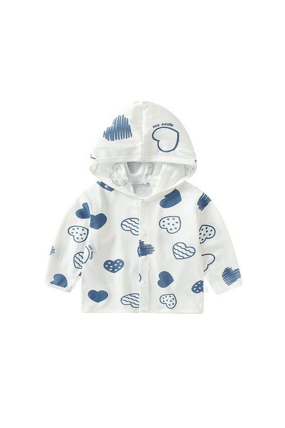Newborn Cute Sunscreen Jacket Baby Boys Girls Ice Silk Long Sleeve Summer Sunscreen Clothing Infant Cartoon Coat for 6 Months-24 Months