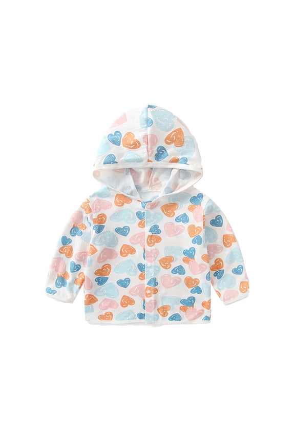 Newborn Sun Shirt for Boys Girls Toddler Baby Hooded Sun Protection Jacket 6-24M Kids Beach Thin Tulle Clothing Lightweight Breathable Versatile Uv Protection Jacket