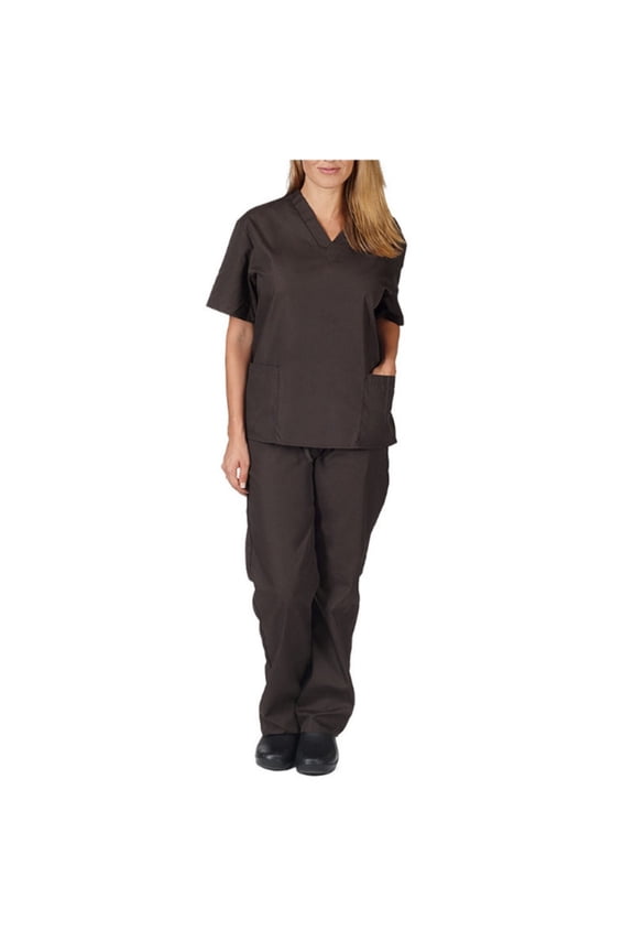 Nurse Uniform for Womens V-Neck Loose Medical Uniform Quick-Dry Short Sleeve Nurse Uniform Set S-2XL