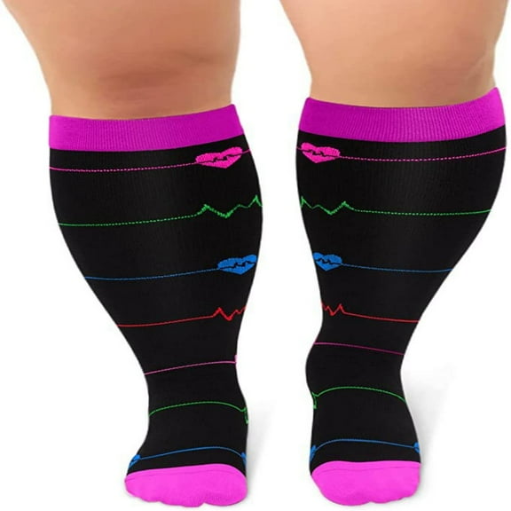 LYMAYTER Outdoor Knee-High Socks Compression Support Athletic Leisure Socks Breathable Cushioning