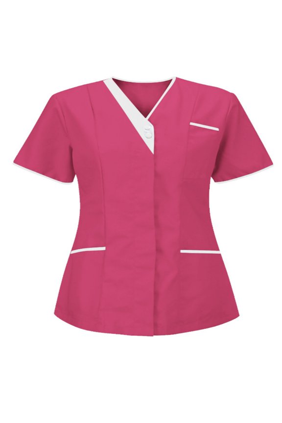 Quick Drying Nurse Work Uniform Shirts for Women's Comfort Medical Workwear with Pockets Tunics S-3XL