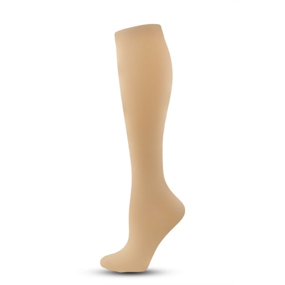 LYMAYTER S-2XL Women & Men Compression Stockings for Circulation Support Nurses Running Hiking 1 pairs