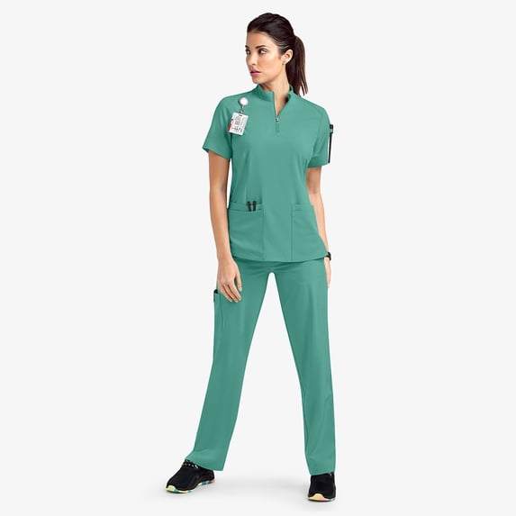 LYMAYTER S-2XL Womens Medical Uniform Standing Neck Quick-Dry Clinical Training for Nurse Uniform Medical Workwea Set