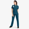 thumbnail image 1 of LYMAYTER S-2XL Womens Medical Uniform Standing Neck Quick-Dry Clinical Training for Nurse Uniform Medical Workwea Set, 1 of 7
