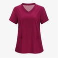 thumbnail image 1 of LYMAYTER S-5XL Women's Slim Nurse Uniform Medical Uniform Short Sleeve Nurse Uniform with Pockets Medical Uniform, 1 of 2