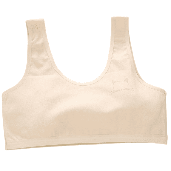 LYMAYTER S-L Girls Comfort Sports Bras Teen Seamless Racerback No Padding Breathable Training Bras