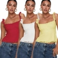 thumbnail image 1 of LYMAYTER S-XL Women's Lace Splicing Camisole Tank Women's Sleeveless Vest Slim Top, 1 of 3