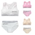 thumbnail image 1 of LYMAYTER Girls Lightweight Breathable Cotton Training Bra Set Elastic Soft Everyday Underwear, 1 of 8