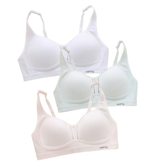LYMAYTER Teen Girls Training Bra Big Kids Bralettes Ladies Adjustable Straps 11-15 Years
