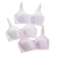 thumbnail image 1 of LYMAYTER ‌Teens Girls Adjustable Strap Bra 9-13 Wirefree Light Support Bra Comfort Thin Everyday Bra M-2XL, 1 of 8