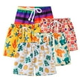 thumbnail image 1 of LYMAYTER Toddler Baby Boys Girls Cartoon Floral Printed Sport Shorts Kids Beach Shorts Casual Hawaiian Swimming Short Pants for 2-8 Years Old, 1 of 9