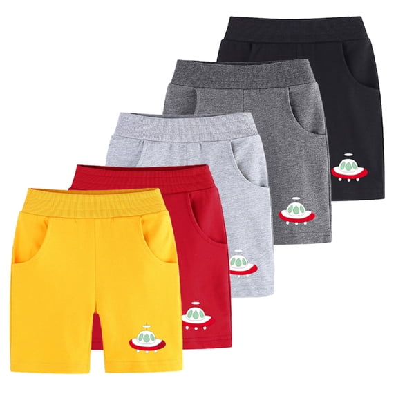 LYMAYTER Toddler Baby Boys Girls Casual Cotton Shorts 1-9T Kids Summer Cotton Shorts Baby Sport Jogger Shorts Pants with Pockets