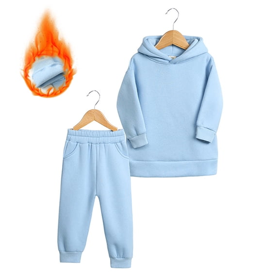 LYMAYTER Toddler Baby Boys Girls Sweatshirt Outfit Kids Hoodie Sweatsuit Tops +jogging Pants 2 Pieces Fall Winter Cotton Sweatsuit Coats Set for 1-7 Years