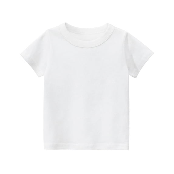 LYMAYTER Toddler Baby Boys and Girls Tee Shirt 1-9T Kids Short Sleeve Soild Color Tees Shirt Tops Casual Crew Neck Cotton T-Shirt