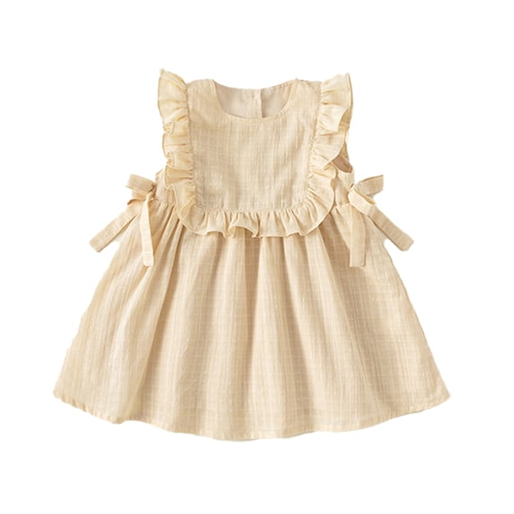 LYMAYTER Toddler Baby Girls Summer Dress Sleeveless Casual Beach Dresses Infant Tutu One Piece Sundress 9M-8T