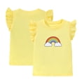 thumbnail image 1 of LYMAYTER Toddler Baby Summer Sleeveless Vest T-Shirt for Girls 100% Organic Cotton Tank Tees Shirt Tops Kids Casual Ruffle Shirt Blouse 2-8T, 1 of 10