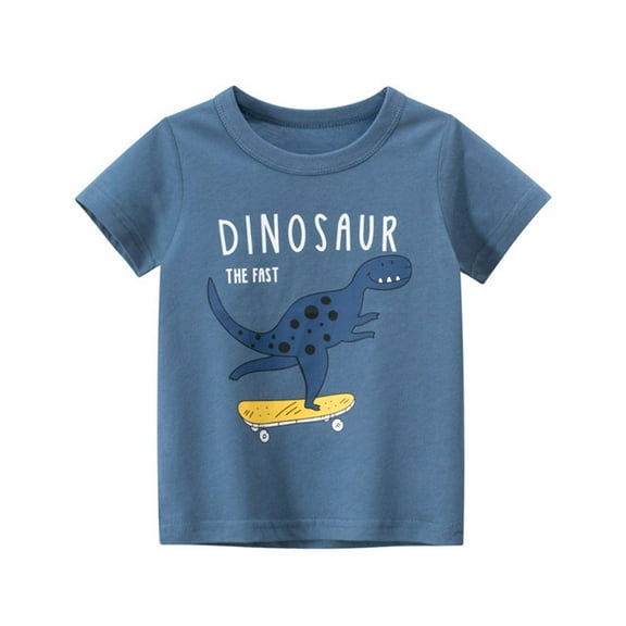 LYMAYTER Toddler Boy Summer Short 2 PCS Sets Casual Short Sleeve Top + Short Dinosaur Outfits Short Sleeve T-Shirt Kids Clothes,Sized 2-8t