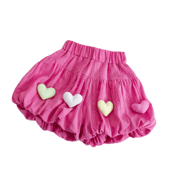 LYMAYTER Girls Lantern Pants Baby Toddler Cute Comfortable Shorts Kids Breathable Daily Wear Shorts 0-5Y
