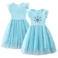 thumbnail image 1 of LYMAYTER Toddler Girls Summer Tutu Princess Dresses Kids Sleeveless Ruffle Sundress Dress 3-8T, 1 of 11
