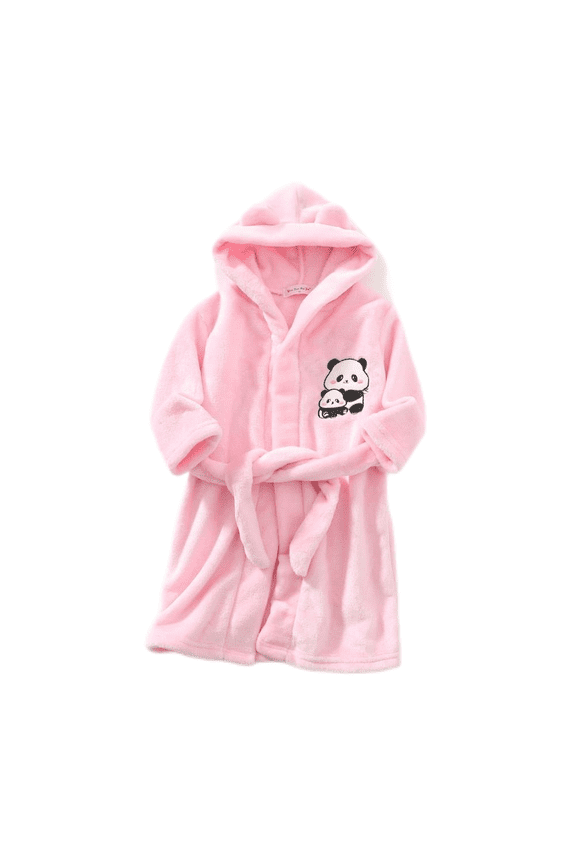 Toddler Hooded Robe Cute Animal-Themed Bathrobe for Kids, Boys & Girls, Birthday Gift 1-12Y