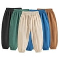 thumbnail image 1 of LYMAYTER Toddler Kids Baby Cotton Linen Pants for Boys Girls Elastic Waist Harem Long Pants Bloomers Casual Joggers Spring Summer Solid Color Trousers 1-8Y, 1 of 11