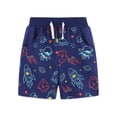 thumbnail image 1 of LYMAYTER Toddler Kids Boys Summer Elastic Rope Shorts Baby Casual Cartoon Space Cotton Shorts for 2-7T, 1 of 8
