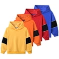 thumbnail image 1 of LYMAYTER Toddler Kids Girls Boys Pullover Sweatshirt Baby Thick Long Sleeve Sweatsuit Fleece Lined Sweatshirts Blouse with Hoodie for 1-12Y, 1 of 9