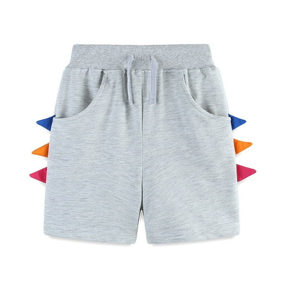 LYMAYTER Toddler Kids Solid Color Shorts with Elastic Rope for Boys 2-7 Years Old Summer Casual Shorts