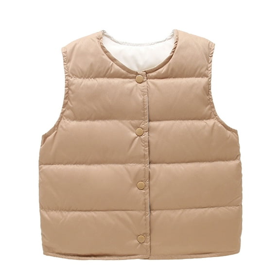 LYMAYTER Unisex Winter Vest Girls Boys down Warm Tank for Baby Thickened Sleeveless Jacket 1-6 Years
