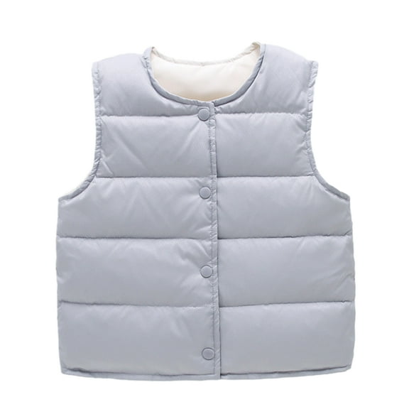 LYMAYTER Unisex Winter Vest Girls Boys down Warm Tank for Baby Thickened Sleeveless Jacket 1-6 Years