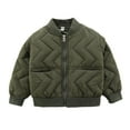thumbnail image 1 of LYMAYTER Varsity Baseball Jacket Coat for Boys Toddler Kids Zip up Bomber Jacket Baby Fall Winter Solid Color Outerwear for 1-8Y, 1 of 7