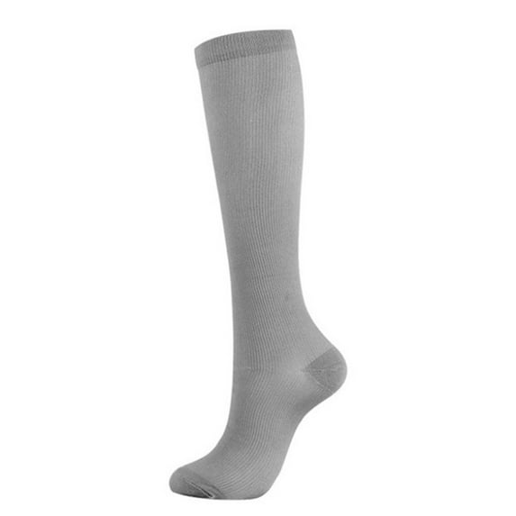 LYMAYTER Women Compression Socks 2PCS Men Solid Color Compression Long Socks Sport Knee High Socks S-XXL