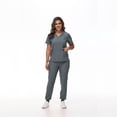 thumbnail image 1 of LYMAYTER Women Medical Uniform for S-2XL Comforts Short Sleeve Nurse Uniform V-Neck Breathable Medical Uniform Outfit, 1 of 6