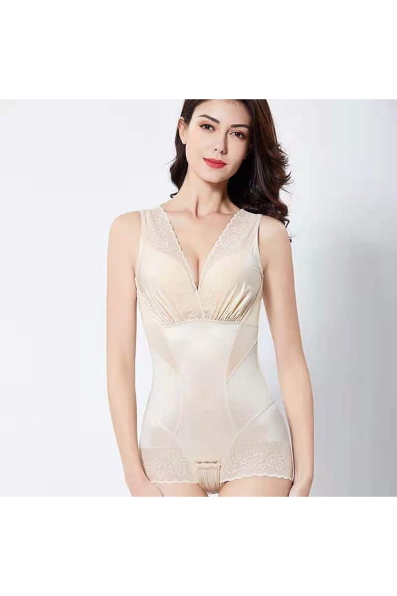 Women Tummy Control Butt Lifter Bodysuit Waist Trainer Open Crotch Seamless Slimming Shapewear