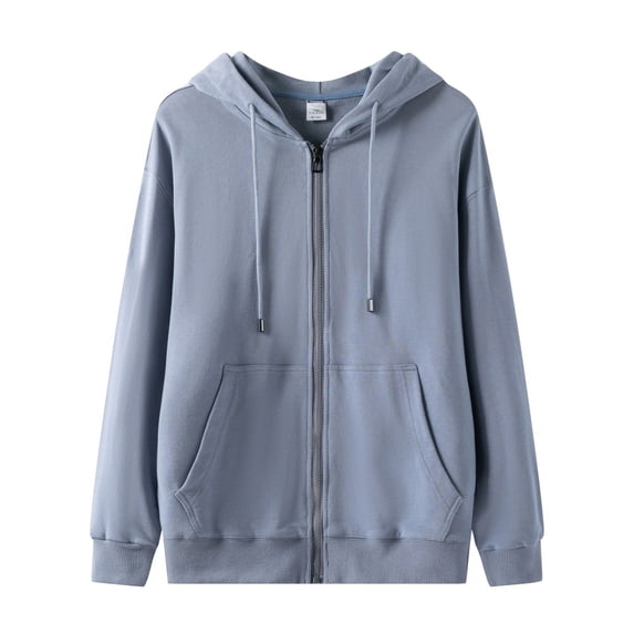 LYMAYTER Women Zip Up Hoodie Casual Oversized Soft Sweatshirt Cozy Long Sleeve Jacket Outerwear S-5XL