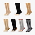 thumbnail image 1 of LYMAYTER Women and Men ompression Socks Open Toe Socks with Zip Graduated Support Socks S-2XL, 1 of 7