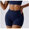 thumbnail image 1 of LYMAYTER Women's High Waisted Yoga Shorts for S-XL Butt-Lift Workout Stretch Shorts Side Pockets Fashion Shorts, 1 of 8