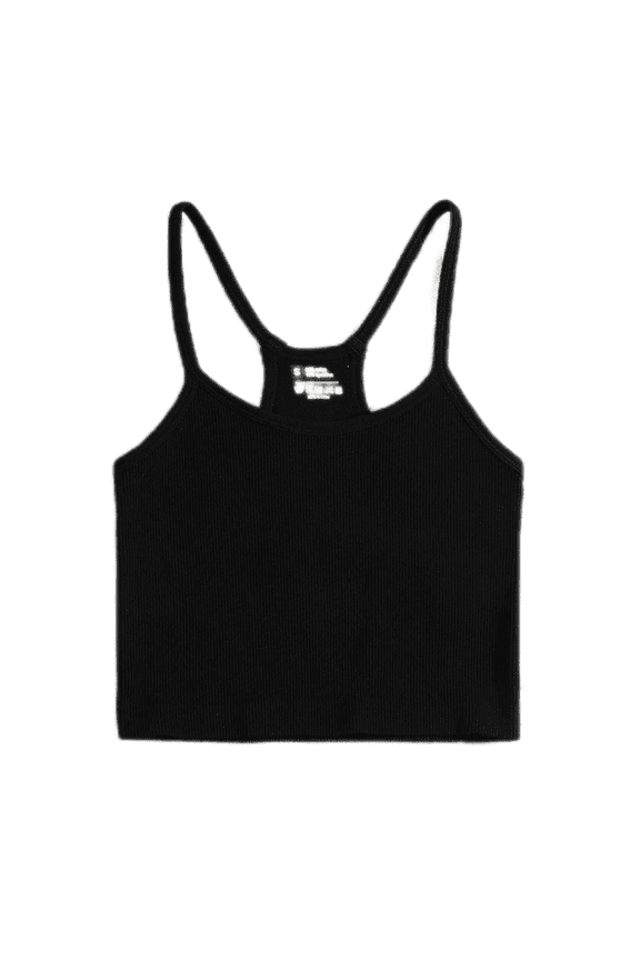 Women's Round Neck Crop Top Tight Strap Seamless Tank Yoga Camisole for S-M