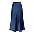 thumbnail image 1 of LYMAYTER Women's Satin High Waist Skirt‌ Luxury Party Long Skirt Date Dinner Maxi Skirts for S-XL, 1 of 8