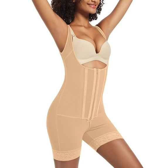 LYMAYTER Women’s Tummy Control Shapewear Bodysuit Mesh Butt Lifting Waist Cincher Slimming Body Shaper