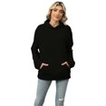 thumbnail image 1 of LYMAYTER Womens Hoodies Sweatshirt Female Long Sleeve Loose Sweatsuit Fall Winter Solid Color Sweater Shirts S-2XL, 1 of 9