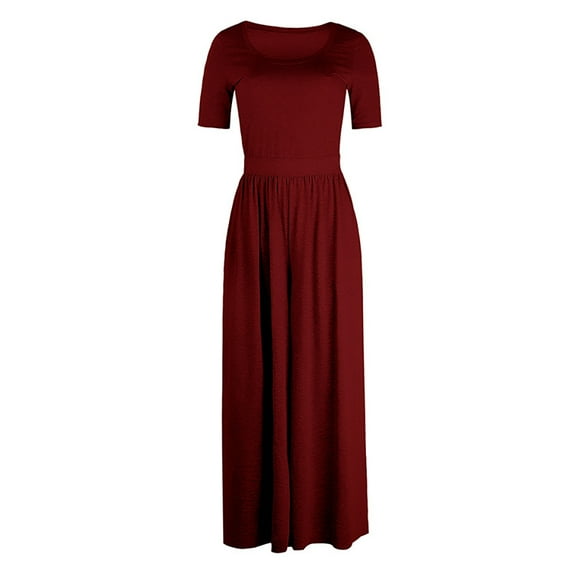 LYMAYTER Womens Jumpsuits Summer Crewneck Long Bodysuit Pants Female Solid Color Sleeveless Rompers S-2XL