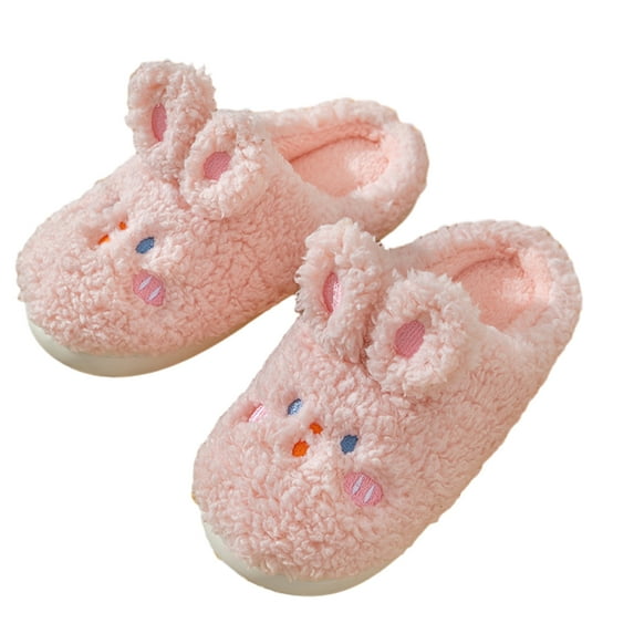 LYMAYTER Womens Mens Cotton Slippers Girls Comfort Warm Slippers Fall Winter Anti-Slip Home Slippers