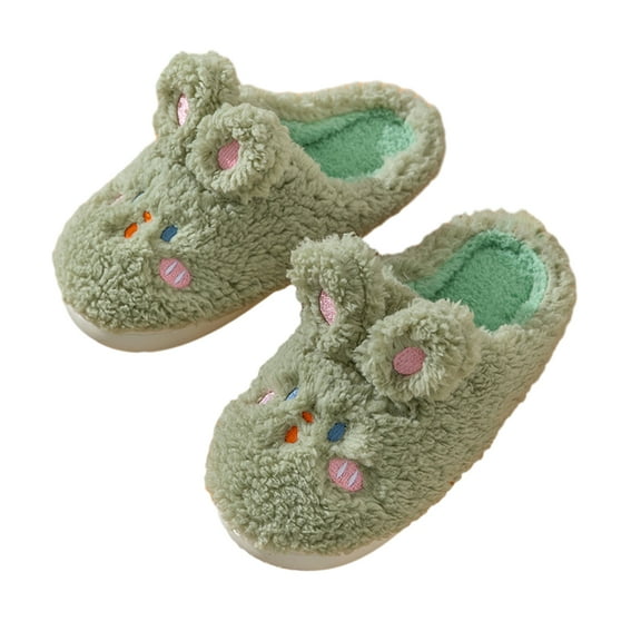 LYMAYTER Womens Mens Cotton Slippers Girls Comfort Warm Slippers Fall Winter Anti-Slip Home Slippers