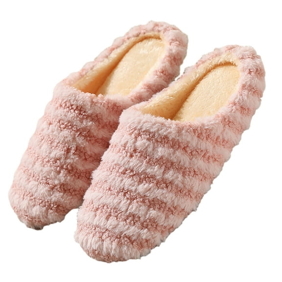 LYMAYTER Womens Mens Warm Slippers Fall Winter Cotton Fleece Slippers Indoor Outdoor Comfort Shoes