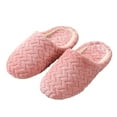 thumbnail image 1 of LYMAYTER Womens Mens Warm Slippers Fall Winter Cotton Fleece Slippers Indoor Outdoor Comfort Shoes, 1 of 9